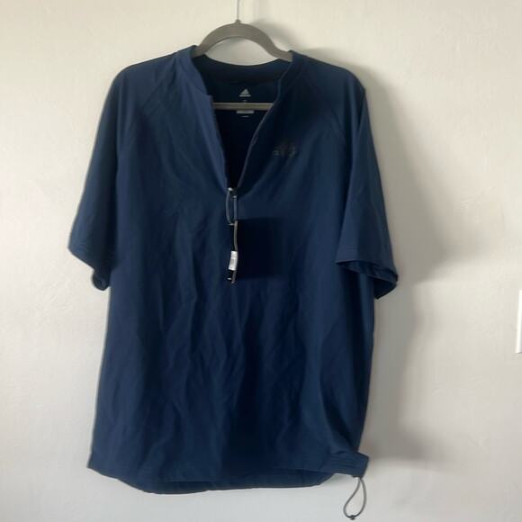 ADIDAS Men’s Triple Stripe Short Sleve Batting Jacket - Picture 1 of 8